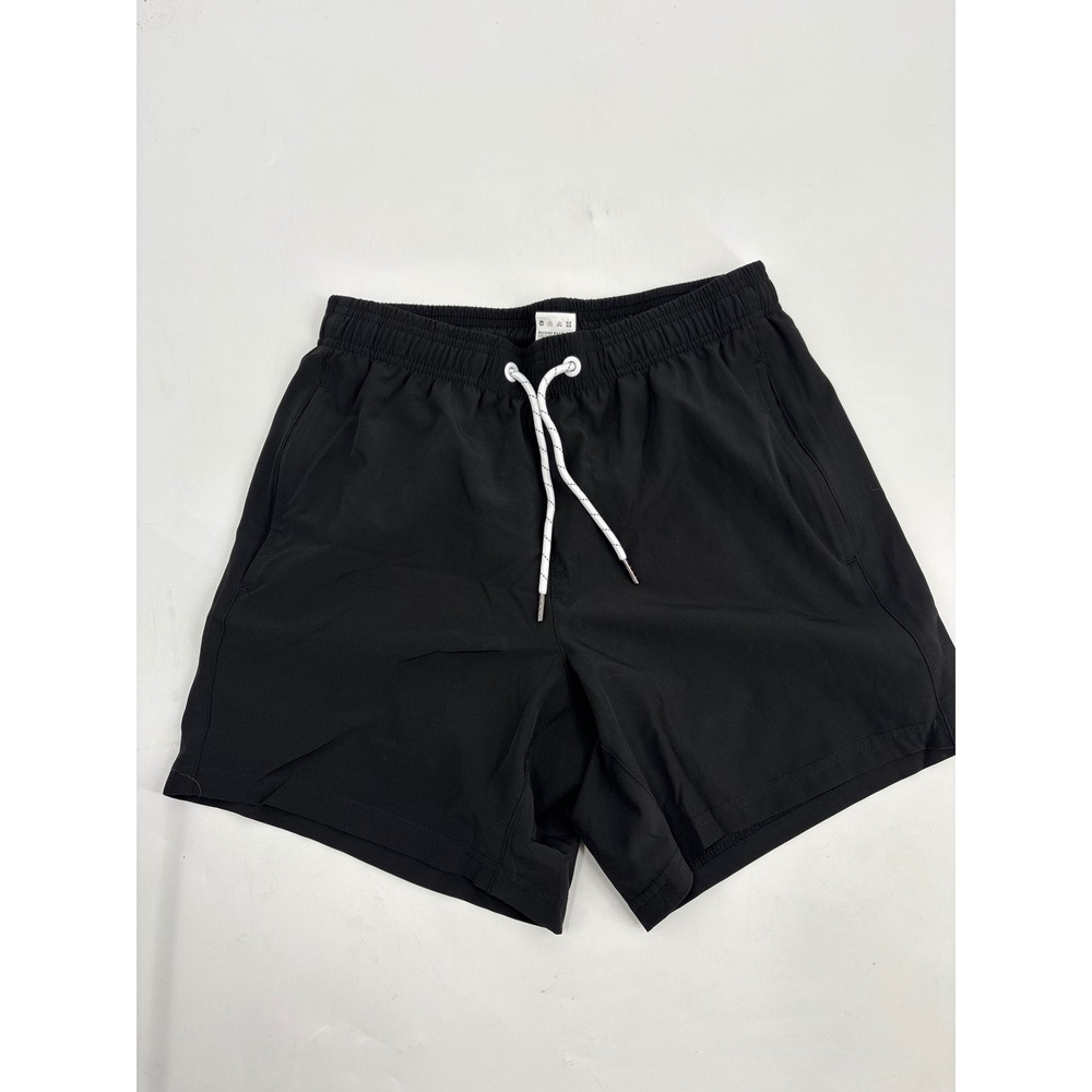 Arcweg Mens Swim Trunks Black Elastic Waist Drawstring Mesh Liner Shorts Size S